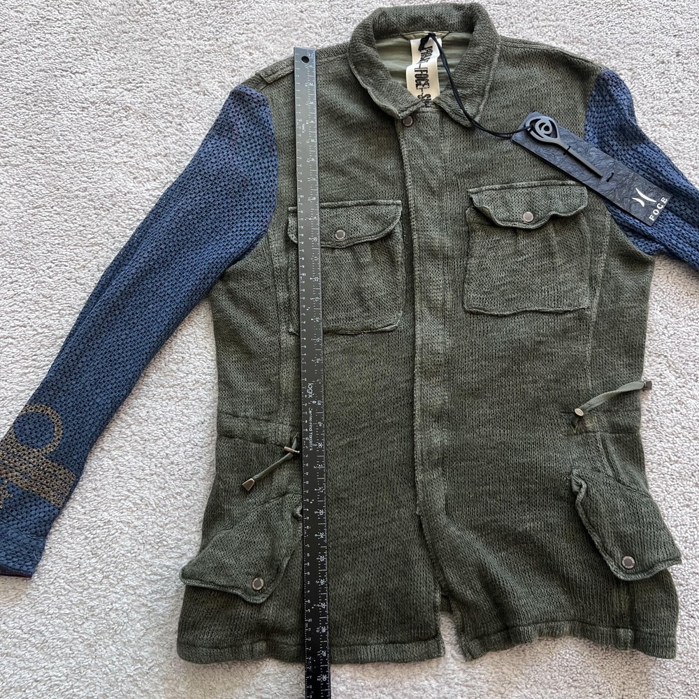 Project Foce Single Season Military Jacket Mens EU 48 Green Mesh Sleeve Full Zip - Picture 15 of 16